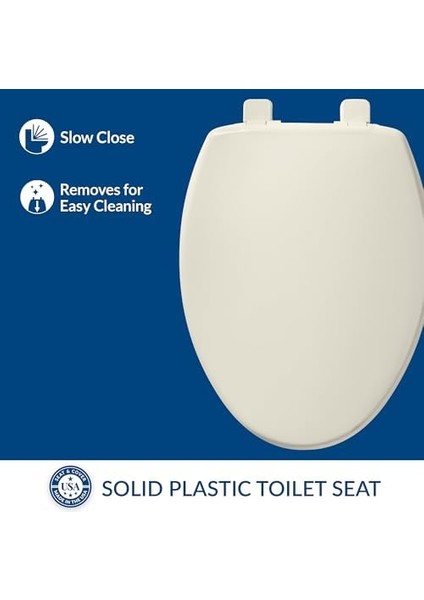 7300SLEC 346 Klozet Kapağı Yavaş Kapanır ve Kolay Temizlenir, Bisküvi/keten Için 1 Paket Uzatılmış modelleri