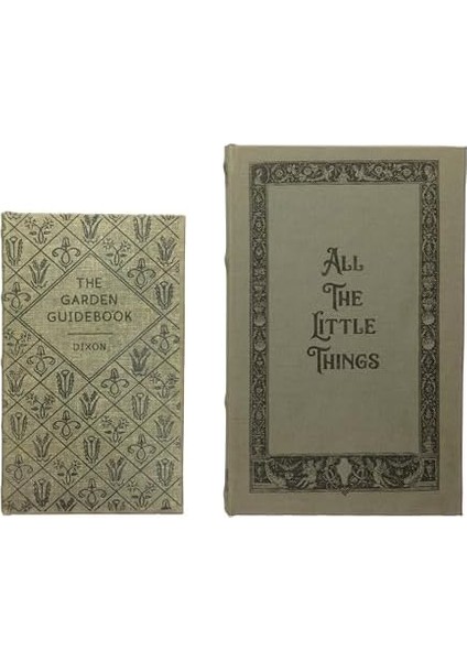 Co-Op Mdf ve Kanvas Kitap, 2&apos;li Set All The Things Saklama Kutusu, Doğal, 2