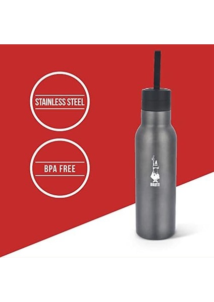 - Termal Şişe - 750ML - Koyu Gri Renk - Paslanmaz Çelik - Çift Katmanlı - 12 Saat 24 Saat Soğuk Tutar - Hava Geçirmez Vidalı Kapak Özelliği - Özel Silikon Conta Sayesinde Sızdırmaz Şişe modelleri
