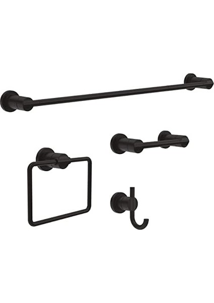 NIC46-MB Nicoli Duvara Monte Kare Kapalı Havlu Halkası Banyo Donanımı Aksesuarı Mat Siyah fiyatları