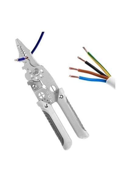 Çok Fonksiyonlu Tel Sıyırıcı Elektrikçiler Için Profesyonel Kablo Kesme Sıyırma Bükme Aleti