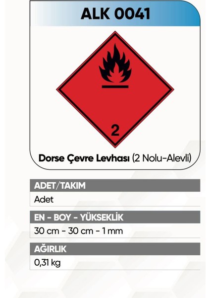 alkotek dorse 2 numara çevre levhası(alev)
