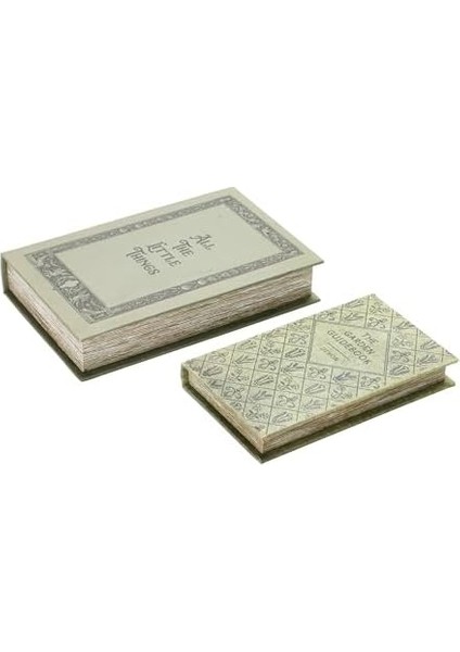 Co-Op Mdf ve Kanvas Kitap, 2&apos;li Set All The Things Saklama Kutusu, Doğal, 2 fiyatları