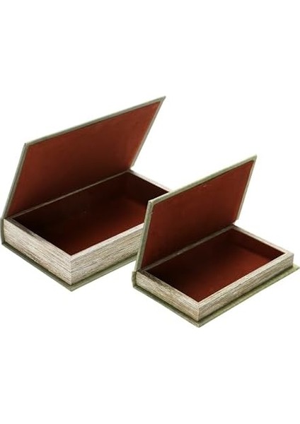 Co-Op Mdf ve Kanvas Kitap, 2&apos;li Set All The Things Saklama Kutusu, Doğal, 2 modelleri