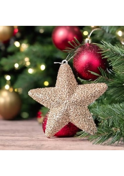 Yılbaşı Ağaç Süsü 15CM Yıldız Şampanya AST7216 fiyatları