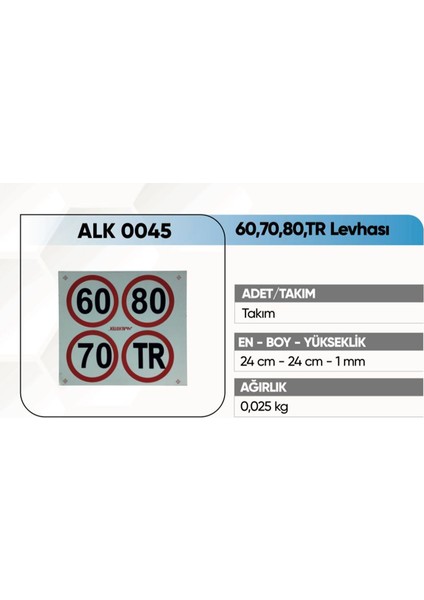 alkotek reflektif(60-70-80-tr) yazısı yapıştırma