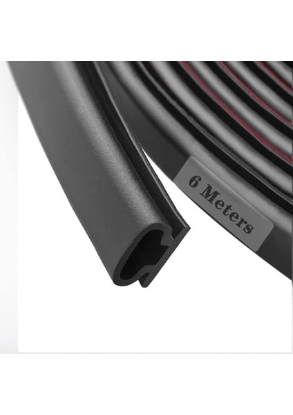 Kauçuk Hava Sızdırmazlık Bandı, 2 Rulo 6m Silikon Kapı Contası, Çarpışma Önleyici D Şekilli Kendinden Yapışkanlı Kapı ve Pencere Contası, Toplam 12 Metre Uzunluk fiyatları