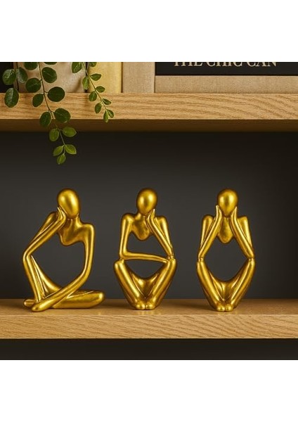 Ev & Ofis Dekoru – 3’lü Insan Figürü Seti | El Yapımı Minimalist Heykel Takımı fiyatları