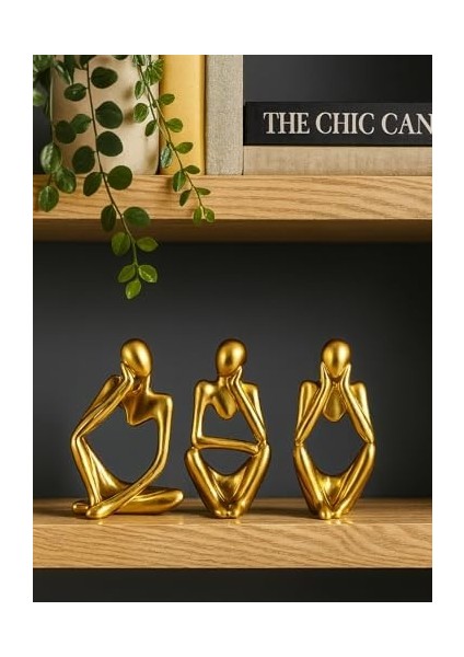 Ev & Ofis Dekoru – 3’lü Insan Figürü Seti | El Yapımı Minimalist Heykel Takımı modelleri