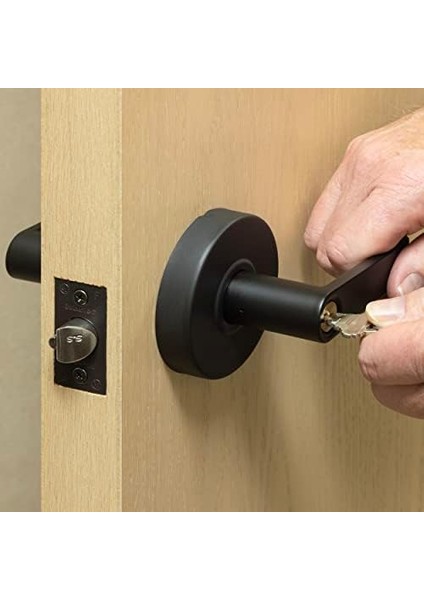 SLCHSR10B Ağır Hizmet Kolu Tarzı, 2. Sınıf Ticari Depo Kapı Kilidi, Çarpma Durdurucu, Yağ Ovuşturulmuş Bronz Kaplama, Siyah