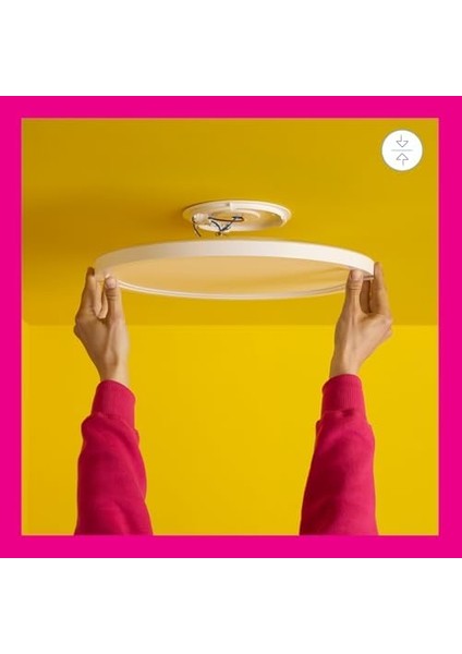 Wiz Superslim 22W Beyaz Sıva Üstü Rgb Akıllı LED Yuvarlak Panel Tavan Armatürü 42 cm Çapında 2600 Lumen