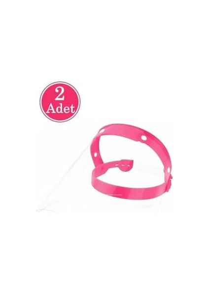 Ekonomik Siperlik, Tam Yüz Koruyucu, Ayarlanabilir Bantlı, Şeffaf, Hafif, Visör, Yüz Kalkanı, Iş Sağlığı, Güvenlik, Maske (Pembe, 2 Adet)