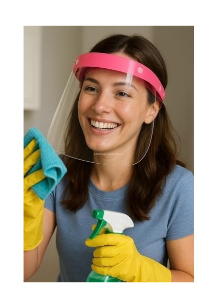 Ekonomik Siperlik, Tam Yüz Koruyucu, Ayarlanabilir Bantlı, Şeffaf, Hafif, Visör, Yüz Kalkanı, Iş Sağlığı, Güvenlik, Maske (Pembe, 2 Adet) fiyatları