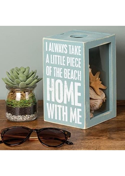 Primitives By Kathy 27813 Ev Dekoru Deniz Kabuğu Tutucu, 10 x 18 x 10 Cm, Benimle Plajın Parçası, Teşekkürler ve Takdir fiyatları