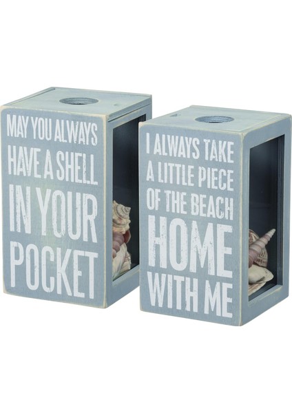 Primitives By Kathy 27813 Ev Dekoru Deniz Kabuğu Tutucu, 10 x 18 x 10 Cm, Benimle Plajın Parçası, Teşekkürler ve Takdir modelleri