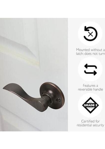 700617 Springdale Kukla Kapı Kolu, Yağ Ovuşturdu Bronz, Dekoratif, Yağlı Bronz