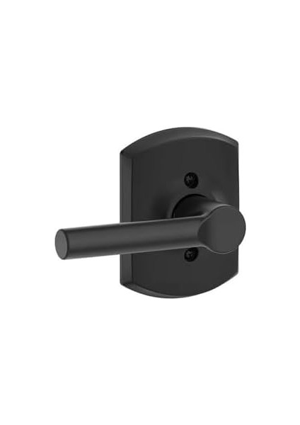 F170 Brw 622 Grw Broadway Kapı, Greenwich Döşeme, Tek Taraflı Dönmeyen Kukla Kapı Kolu, Mat Siyah