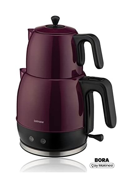 2200 Watt Xl Damlatmayan Ağız Tasarımlı Paslanmaz Çelik Çay Makinesi ve Su Isıtıcısı