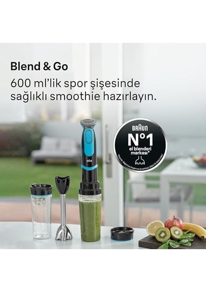 Multiquick 5 El Blenderi MQ5252BK Stgo2, Siyah/mavi fiyatları