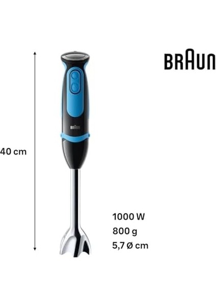 Multiquick 5 El Blenderi MQ5252BK Stgo2, Siyah/mavi modelleri