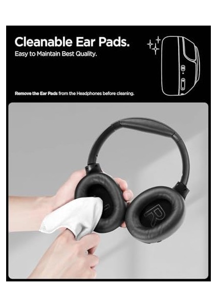 Audio Kulak Üstü P10 Bluetooth Kablosuz Kulaklık - Anc Pro Aktif Gürültü Engelleme + Enc 5 Mikrofon - 40MM Titanyum Sürücü - 60 Saat Pil - Ios & Eq App Şeffaf & Gaming Mod - ASD09691 fiyatları