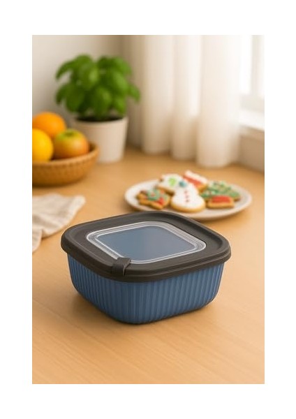 600 ml Renkli Plastik Saklama Kabı | Vakum Kapaklı Sızdırmaz Gıda Saklama Kutusu | Mikrodalga ve Bulaşık Makinesi Uyumlu | Tekli Ürün