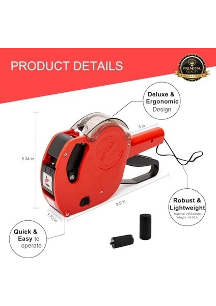 MX-5500 Etiket Makinesi Fiyatlandırma Etiket Tabancası Yeni Sürüm 8 Hane (Mavi) modelleri