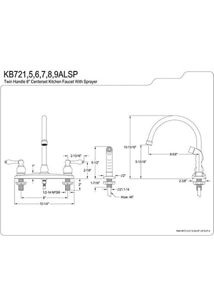 KB726ALSP 8 " Mutfak Bataryası, Antik Bakır
