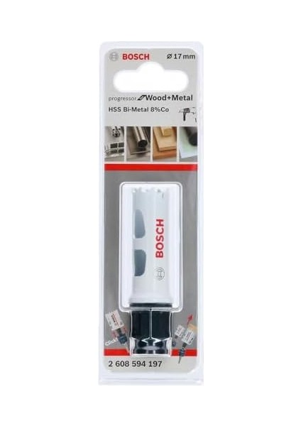 Professional Bi-Metal Delik Testeresi (%8 Kobalt Alaşım, Progresif Dişli Çit, Ahşap ve Metal Için, 17 Mm) 2608594197 fiyatları