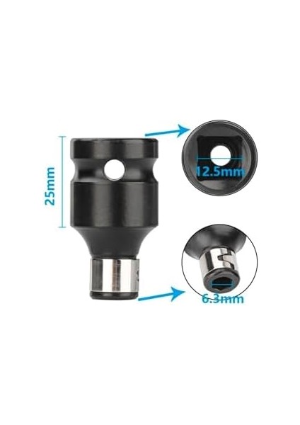 1/2 Matkap Chuck Mandrenli Adaptör Somun Sökme Makinesini Hex Uç Dönüştürme Aparatı