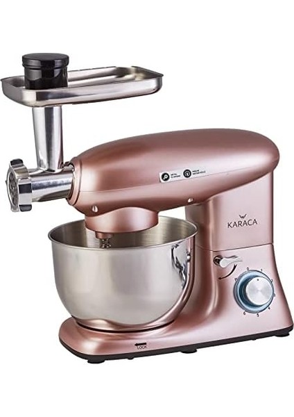 Multichef Stand Mikser, 1400W, 5.5l Hacim, Paslanmaz Çelik, Rose modelleri