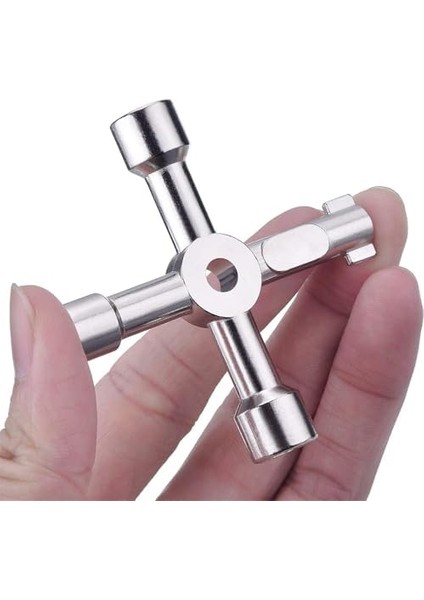 Metre Kutusu Anahtarı, 2&apos;li Paket 4 Fonksiyonlu Çok Amaçlı Anahtar, Elektrik Kabini Anahtarı, 4 Yönlü Çok Fonksiyonlu Elektrik Dolabı Açma Anahtarı