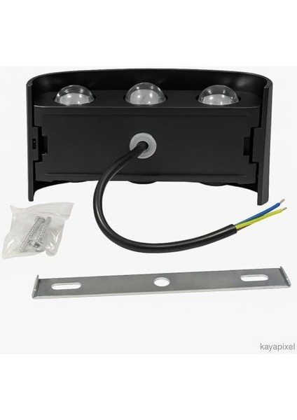 9W Dekoratif Çift Yönlü Bahçe Aplik – IP65 Su Geçirmez, Mercekli Led, 3200K Günışığı Rengi, Iç ve Dış Mekan Duvar Aydınlatması, Modern Siyah Gövde fiyatları