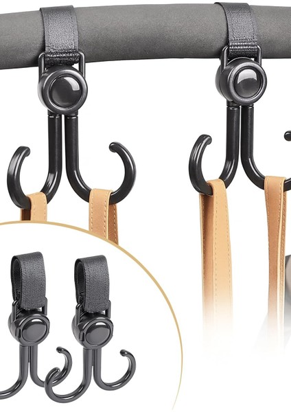 2 Adet Ayarlanabilir Cırtlı 360° Döner Askı Aparatı – Çok Amaçlı 2 Li Kanca, Kaymaz ve Dayanıklı Düzenleyici Çözüm, Ev, Araba, Bisiklet, Banyo, Mutfak, Bebek Arabası Için modelleri