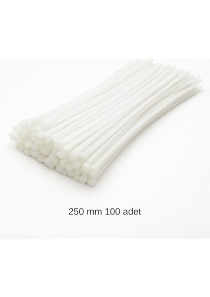 Kelepçe Seti Beyaz 100 Adet Naylon Kablo Bağı 25 cm (3,6 mm Kalınlık) fiyatları