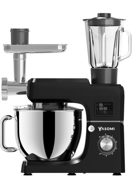 1511BML LED Ekranlı Kıyma Çekme Aparatlı Stand Mikser Mutfak Şefi (Siyah) fiyatları