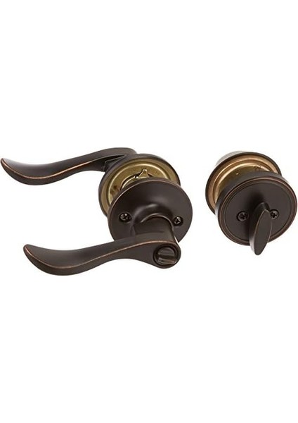 JC60 V Sev 716 Tek Silindir Anahtarlı Giriş Kilidi Sürgüsü, Eskitilmiş Bronz modelleri