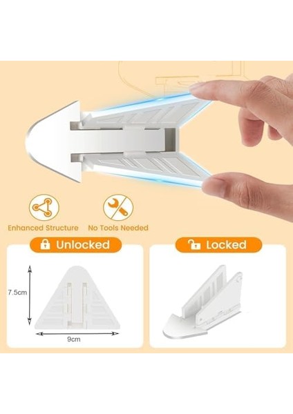 Pencere Kilitleri, 4 Adet Sürgülü Cam Kapı Kilidi, Bebek Güvenlik Ürünleri, Çocuk Güvenliği Için Pencere ve Kapı Kilit Seti, Patio ve Dolap Kapıları Için