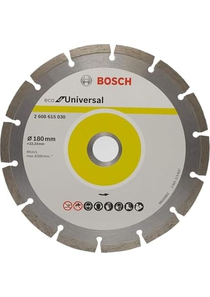 Professional Eco For Segmanlı Kesme Diski 180 * 22,23 Mm-Kilit Somunlu Geniş Avuç Taşlama Makineleri Için