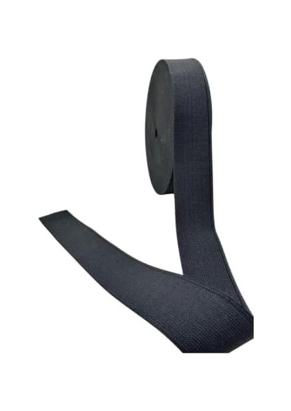 2 cm Genişlikte Siyah Esnek Lastik Şerit – 10 Metre Dikiş, Kıyafet ve El Sanatları Için Dayanıklı Elastik Bant