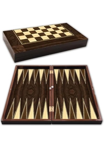 Star Tavla Büyük Boy Polyester Ceviz Damalı 25X49X6 Cm. Backgammon fiyatları