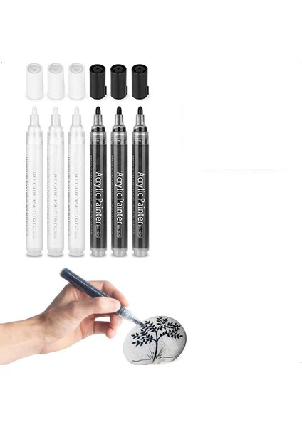 Siyah Beyaz Boya Kalemleri, Markers, Çift Uçlu Akrilik Boya Kalemleri, Hızlı Kuruyan, Su Geçirmez Formül, Sanatçılar ve Hobi Severler Için, Çizim ve El Işleri Için Profesyonel Set fiyatları