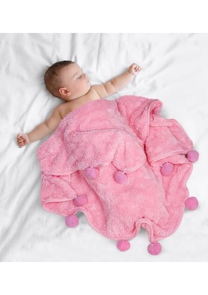 Oyuncak Bebek Battaniyesi Yumuşak ve Nefes Alabilir Yeni Doğan, Kundak, Uyku Battaniyesi – Kız ve Erkek Bebek Için (Pembe)