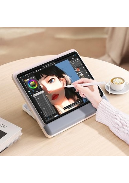 Taşınabilir Dizüstü Bilgisayar Standı Bilek Koruma Pedli Aayarlanabilir Yükseklik Kaymaz Padli Dizüstü Bilgisayar Standı/tablet/kitap ve Çizim Tabletleri ile Uyumludur fiyatları