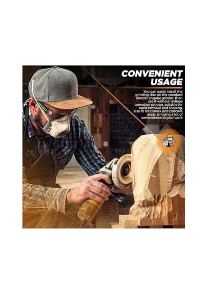 Kuksa Bardak Ahşap Kase Kaşık Oyma Ağaç Işleme Alet Seti Avuç Taşlama Uyumlu Disk Küre Törpü