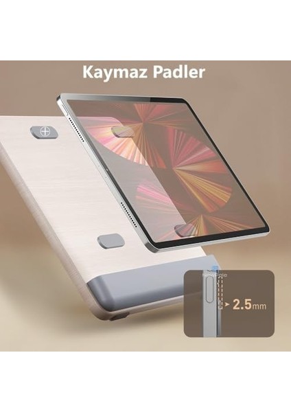Taşınabilir Dizüstü Bilgisayar Standı Bilek Koruma Pedli Aayarlanabilir Yükseklik Kaymaz Padli Dizüstü Bilgisayar Standı/tablet/kitap ve Çizim Tabletleri ile Uyumludur