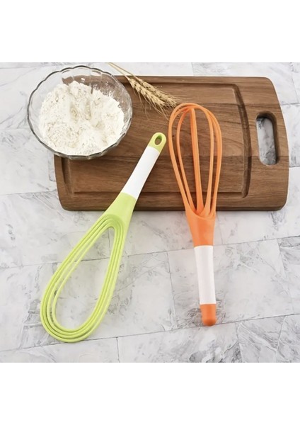 Silikon Saplı 2 Işlevli Çırpıcı Balon ve Düz 1 Adet