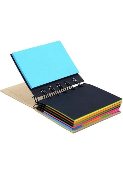 Yapışkan Notlar, Spiral Ciltli Yapışkan Not Blok, 5 Renkli Kağıt Yapışkan Not Seti, Sekmeli Çıkartmalar ve Temel Renkler, 125 Adet Yapışkan Not ve Renkli Şeritler Içerir fiyatları
