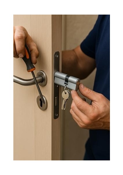 Çift Taraflı Euro Silindir Kapı Kilidi Seti – Yüksek Güvenlikli Metal Gövde, 2 Anahtar ve Montaj Vidası Dahil