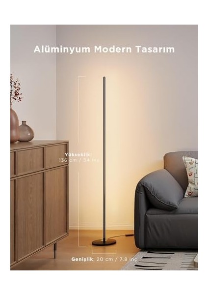 Basic Akıllı Köşe Lambası Lite - Siyah